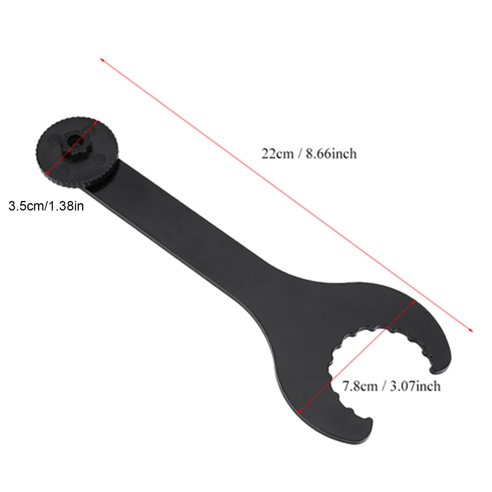 

Bike Wrench Black Carbon Steel Bottom Bracket Repair Tool for Hollowtech 2 Cyclists