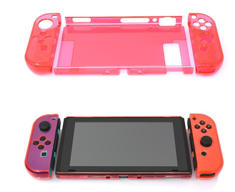 Transparent Crystal Clear Hard Case Shell Cover Protective for Nintendo Switch NS Console Joy-Con Handle Grip Game Console