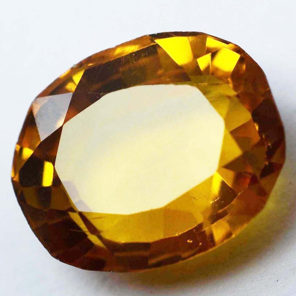 6.60 Ct Natural Unique Yellow Ceylon Sapphire CERTIFIED Oval Cut Loose Gemstone
