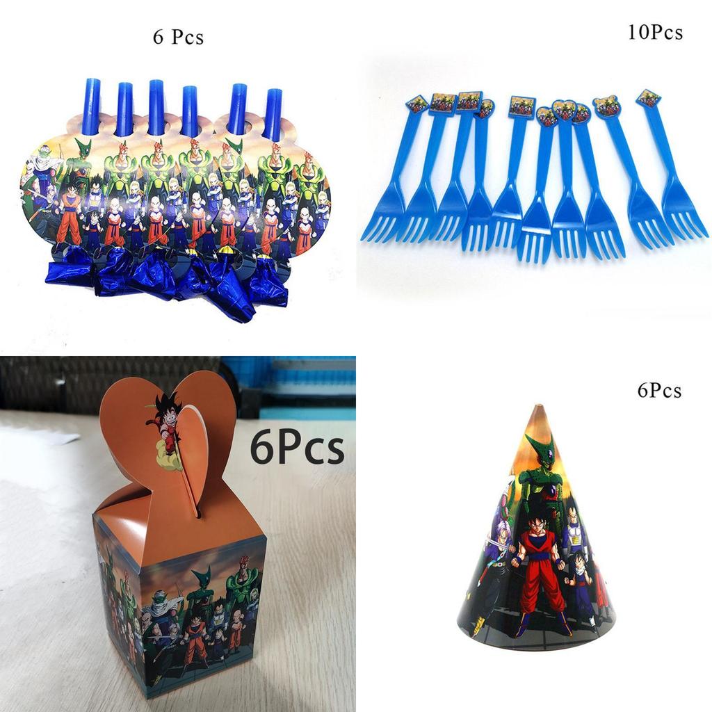 Dragon Ball Z Theme Party Decor Supplies Tableware For Vibrant Birthday Celebrations