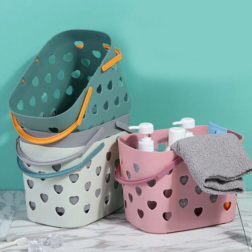 1 Stück Kunststoff Duschkorb Korb Badezimmer Organizer Mit Griff Hohl Ausgestanzter Korb Badezimmer Toilettenartikel Aufbewahrungskorb