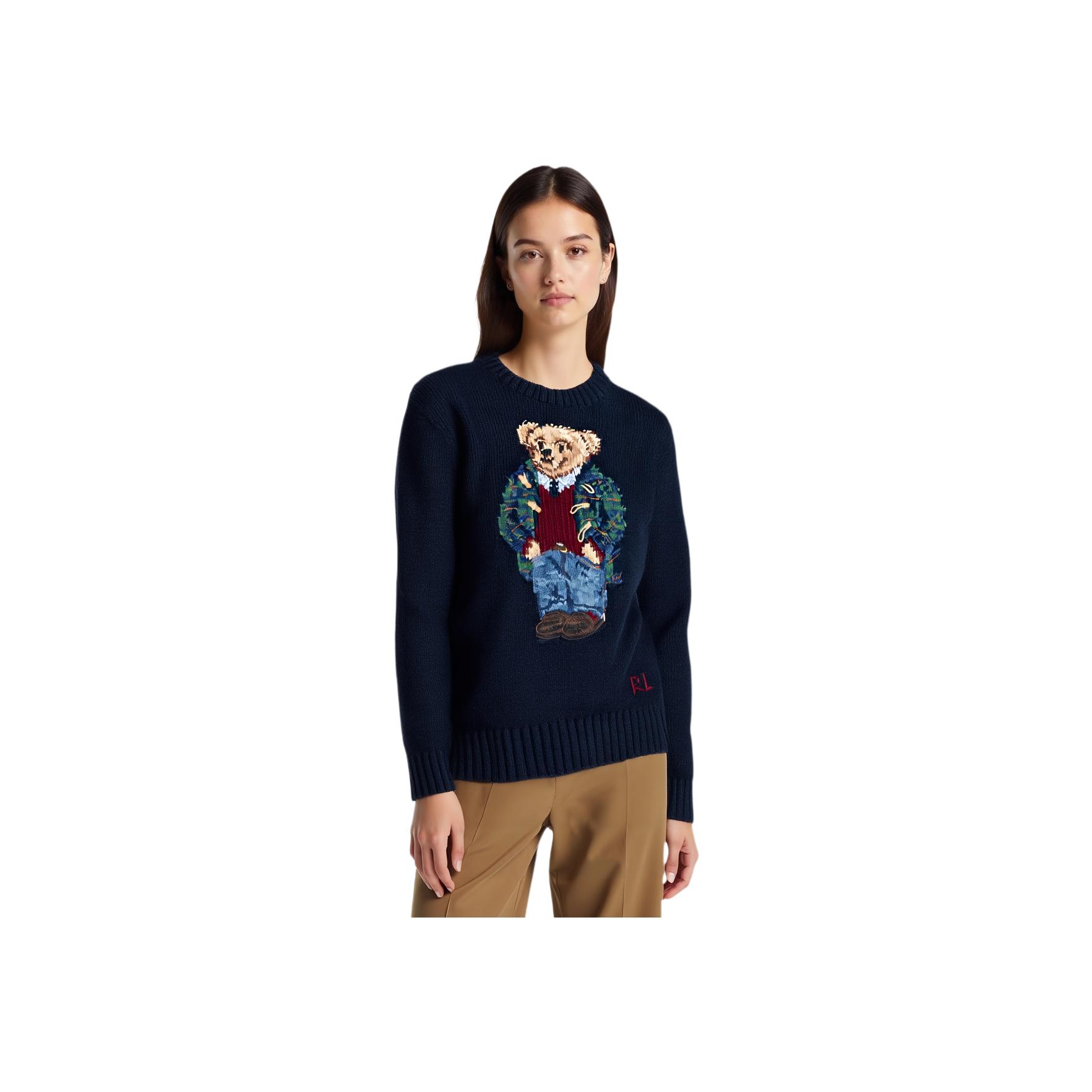 

Жіночий светр Polo Ralph Lauren з вишивкою ведмедика, з круглим вирізом XS