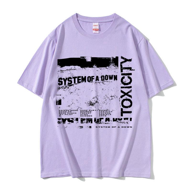 System Of A Down Toxicity Album Grafik T-Shirt Unisex Damen Gothic Rock Oversized Streetwear Unisexs 90er Alternative Metal T-Shirts