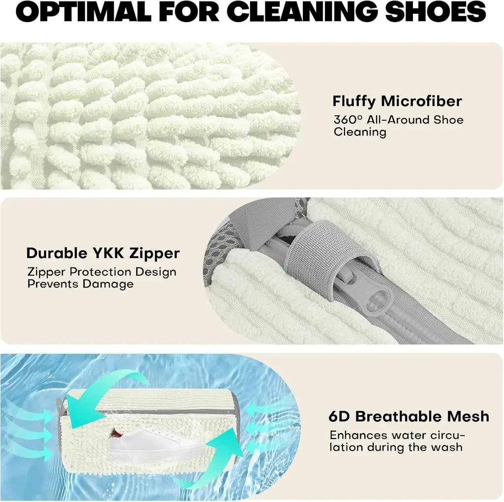 1/2/4Pcs Shoe Washing Machine Bag,Quick Easy Cleaning,Laundry Shoe Bag for Washer and Dryer,Suitable for All Shoe Types,Reusable