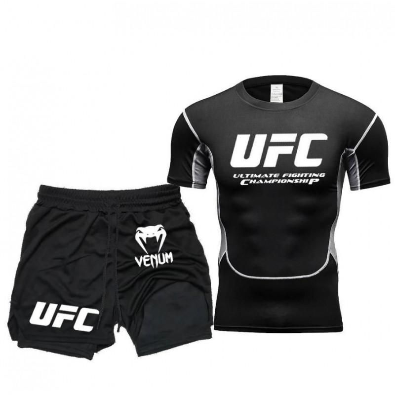 MMA Boxing Shorts Set Men Women - Stretchable Athletic Training Gear Muay Thai Kickboxing Wrestling Fitness