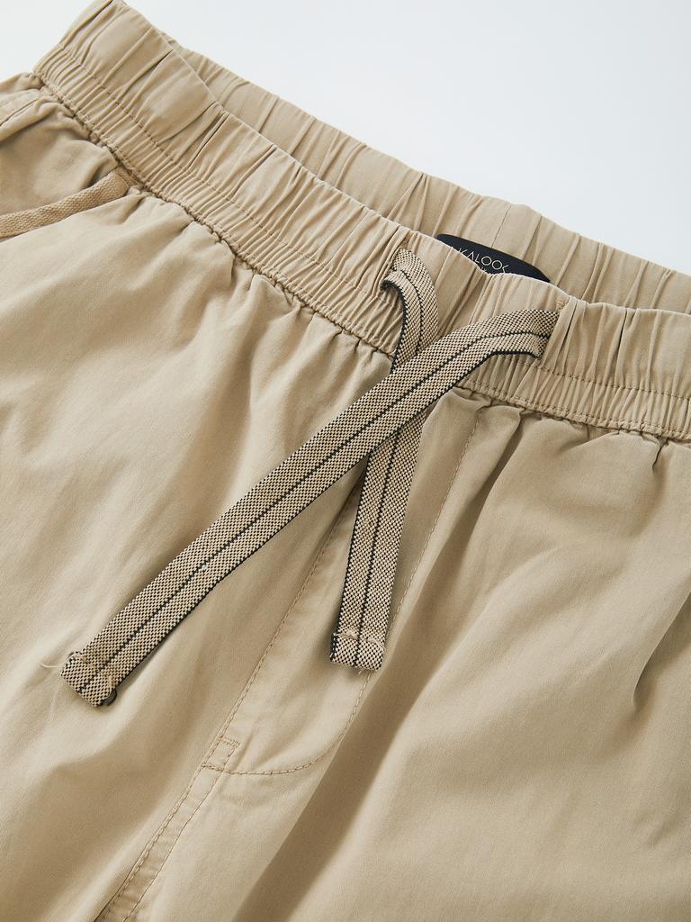 IKALOOK Semi-Wide Elastic Work Cargo Pants Dpt144