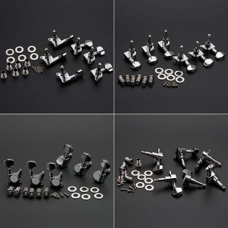 Guitar Lock String Tuners 3R3L Guitar Locking Tuning Key Pegs Guitar Machine Head Replacement Parts for Electric Guitar