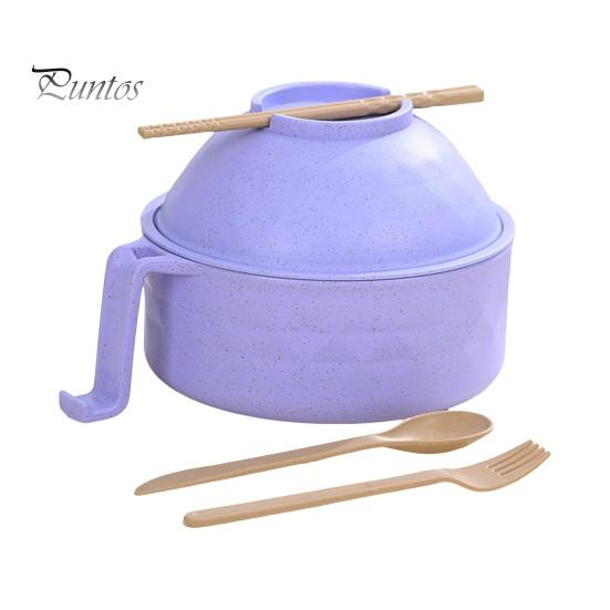 

Набор мисок для приготовления лапши рамэн с ручками, ложкой, быстрая варка рамэн для комнаты в студенческом общежитии, портативная кастрюля рамэн без бисфенола А, креативный дизайн, держатель для телефона фиолетовый