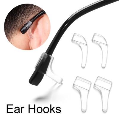 10 Pares Soporte Transparente Antideslizante para Gafas Ganchos de Silicona para Orejas Agarre para Patillas de Gafas Accesorios para Gafas
