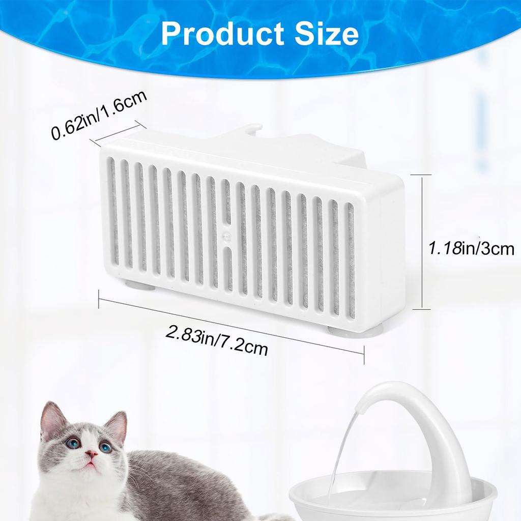 Pack Of 2 T Shaped Suction Cup Cat Water Fountain Filters With Multi Layer Filtration For Clean Fresh Drinking Water