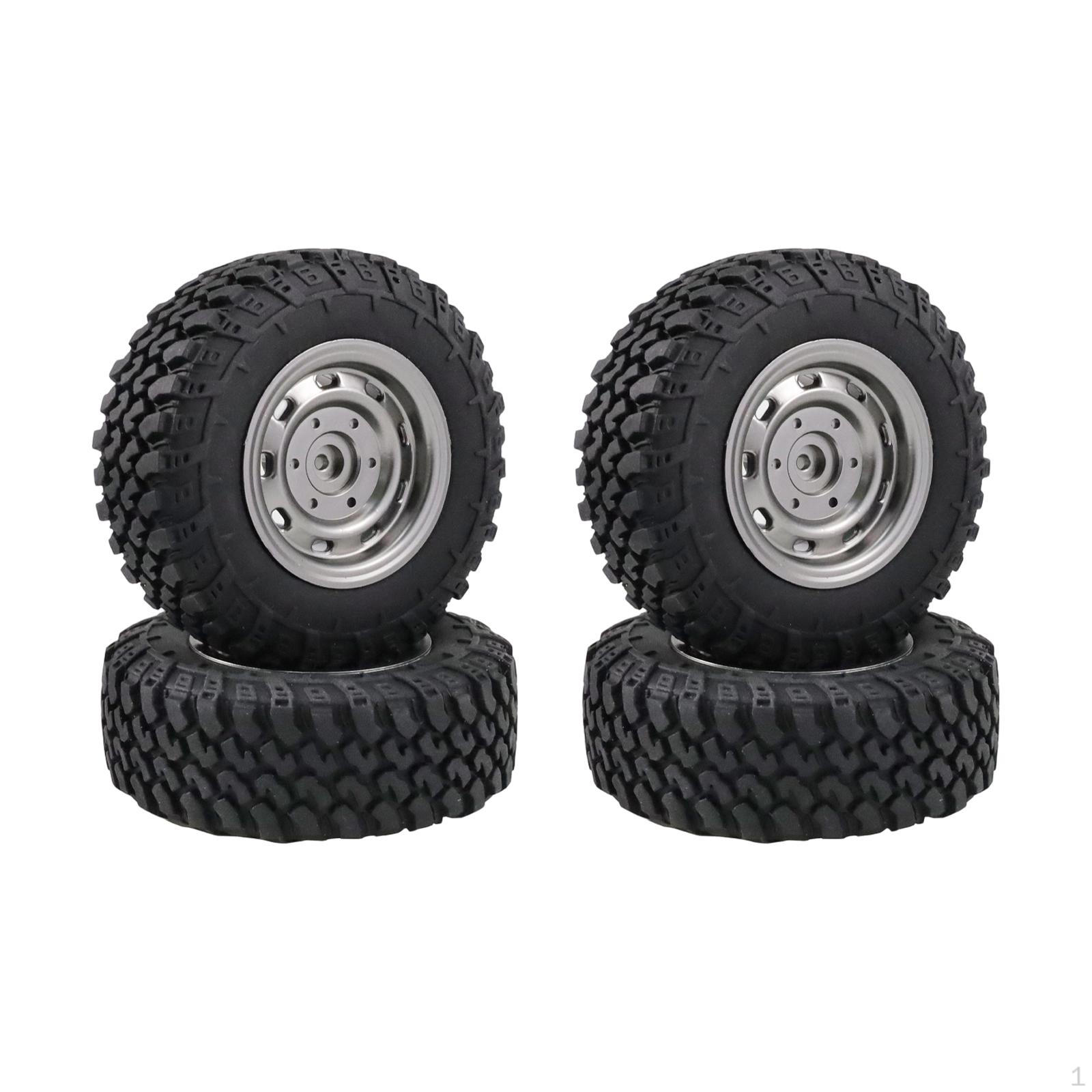 

4 Black Rubber Tires for 1/12 Scale RC Cars, Accessories And Spare Parts MN99S, MN72 MN82 Titanium
