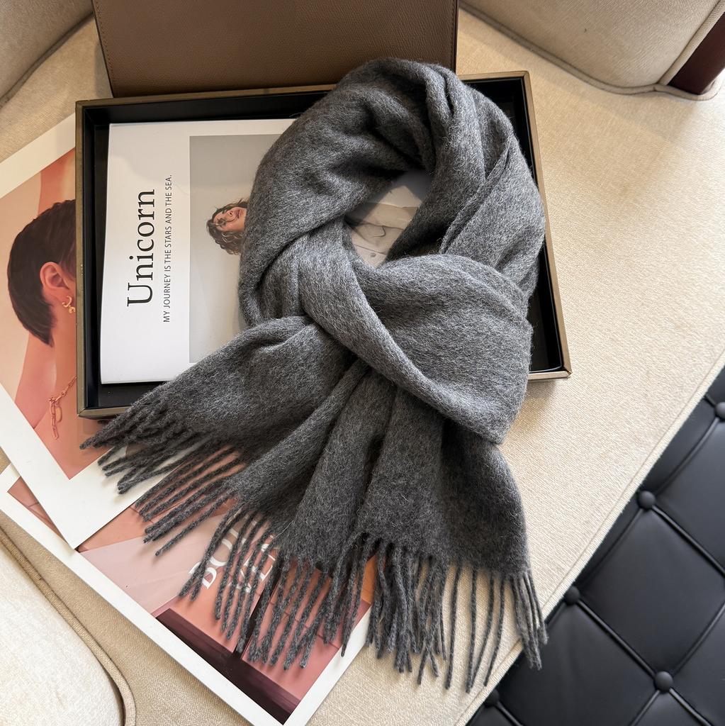 New plain color high quality solid color 111 scarf women's temperament versatile winter warm cashmere scarf
