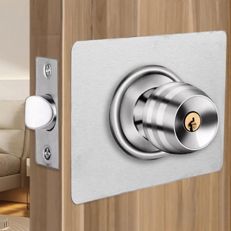 Piastra di Riparazione Serratura Porta Acciaio Inossidabile Piastra di Fissaggio Serratura Circolare Cerniera Maniglia Porta Rinforzo per Installazione Accessori Hardware