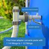 New 1.25 to 1.5 Pool Hose Adapter With Adjustment Hoop Type B Pool Hose Connector Rubber Metal Pool Filter Pumps Adapters