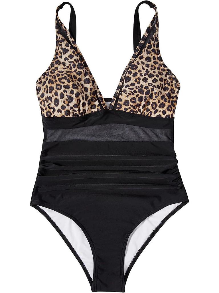 2024 European & American Sexy Transparent One-Piece Backless Swimsuit