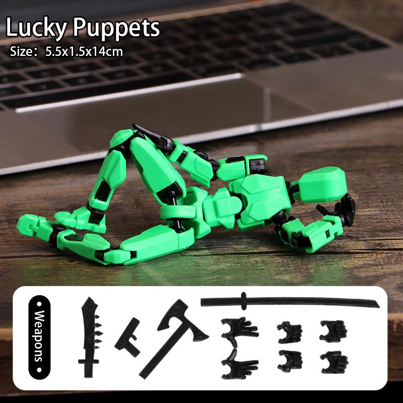 Sada akční figurky, obří meč Robot Akční figurka Robo 3D vytištěná 13 Akční figurka Fidget Toys kloubová, Sběratelé Desktop