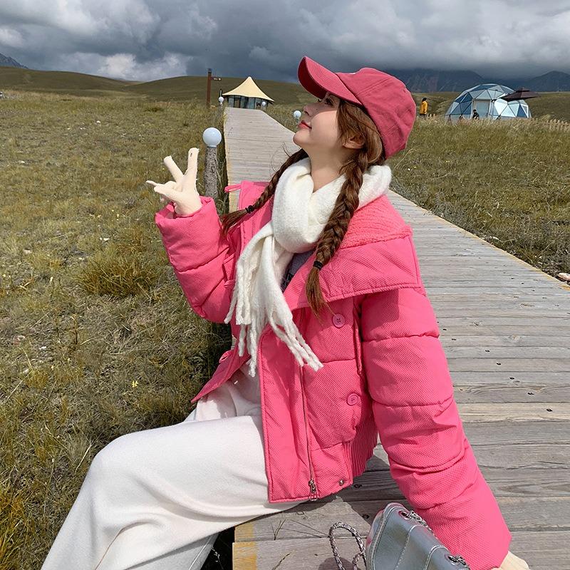 New winter cotton-padded clothes women's short loose design cotton-padded clothes small thickened cotton-padded jacket