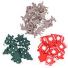 200Pcs Christmas Decorations Wood Chips Printed Gloves Color Elk Shape DIY Decoration