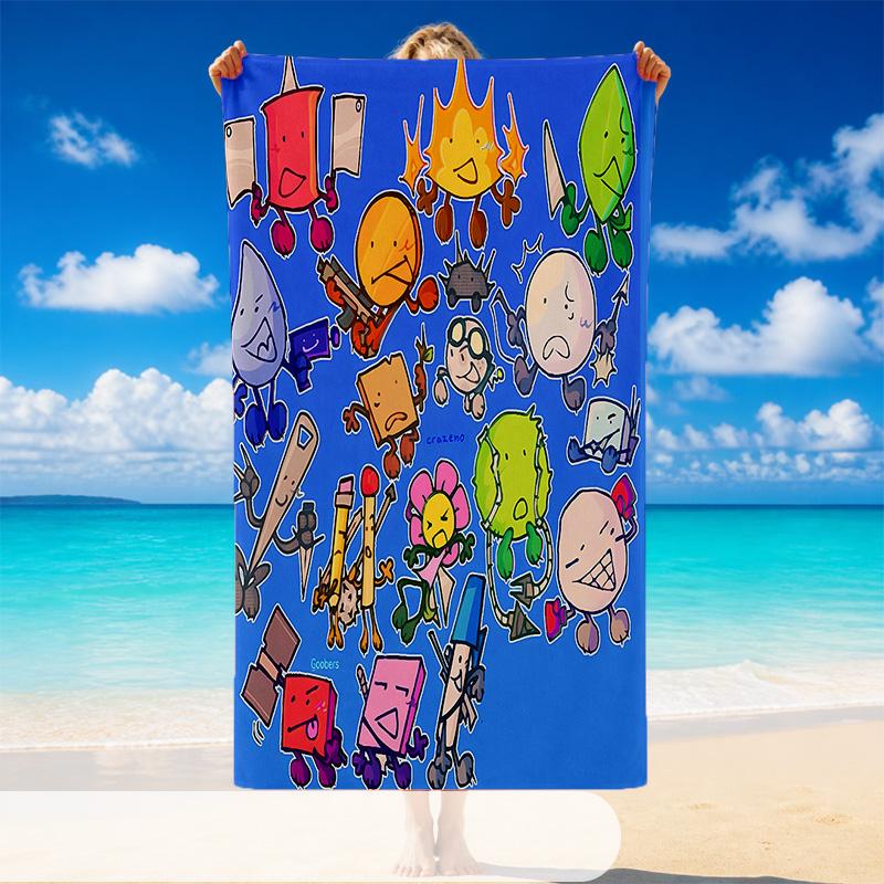 Quick Dry Beach Towel Battle For Dream Island Pattern, Lightweight Absorbent Towel for Pool Beach Vacation Use