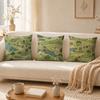 Housse de coussin de parcours de golf vintage Respirante Peluche courte biologique Housse de coussin Lavable en machine Résistante aux plis Douce Durable