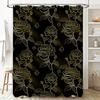 Luxury Floral Shower Curtain Waterproof Bathroom Decorative Fabric 3D Printing Print Customizable Size For Home Decoration