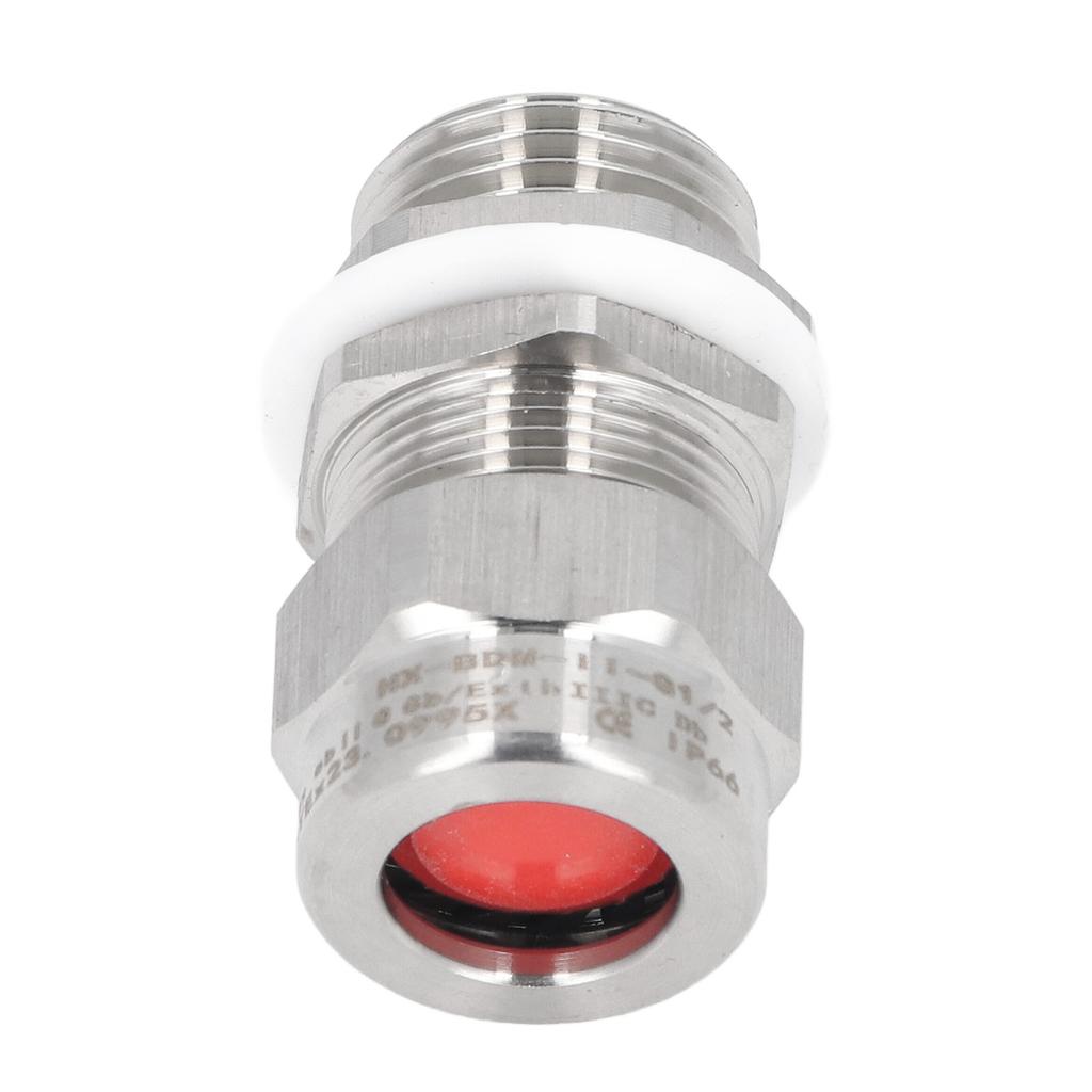 Cable Gland 304 Stainless Steel G1/2 IP66 Water Proof Armoured Cable Connector for Vehicles Marine D