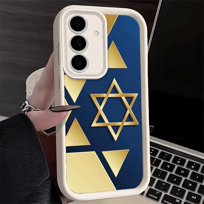 

Phone Case for Samsung Galaxy S26 S25 Ultra S24 FE David Jewish Star Symbol Shell S23 Plus S22 + S21 S20 5G Soft Silicone Funda Samsung S24 Ultra