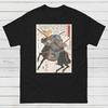 Japanese Ukiyo-e Samurai T-Shirt, Woodblock Art Graphic Tee