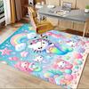 Office Rug Mermaid Hello Kitty Anti-Slip Rug, Machine Washable for Living Room, Bedroom, Office, Multiple Sizes, Bedroom Mat, Decorative Mat, Durable