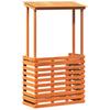 Table de bar d'extérieur - VIDAXL - Bois de pin massif - Toit - 2 étagères - 57 cm de profondeur