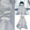 Sophisticated White Bridal Veil Double Layer with Artificial Pearls Edge Fashionable Wedding Veil For Bride