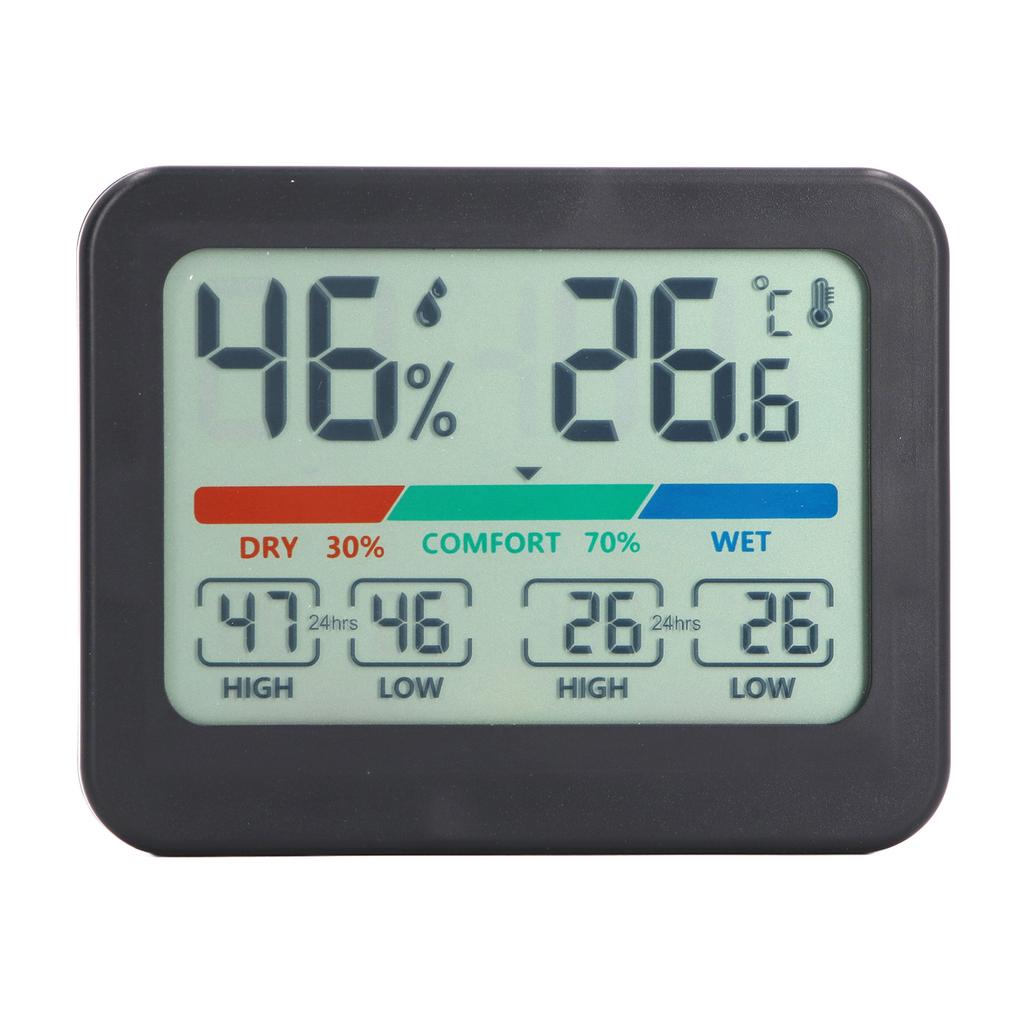 Digital Hygrometer Termometer LCD-display Elektronisk Temperatur- och Fuktighetsmätare Magnetisk