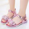 Girls Dance Shoes with Shiny Bows Kids Sandals Non-slip Soft Sole 2025 Summer New Children Princess Shoes for Party Wedding