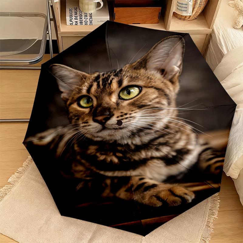 1 Stück Katzen Schmetterlinge Automatischer Regenschirm - Geeignet für Reisen Outdoor Tragbarer Regenschirm Geburtstagsgeschenk Tägliche Notwendigkeiten