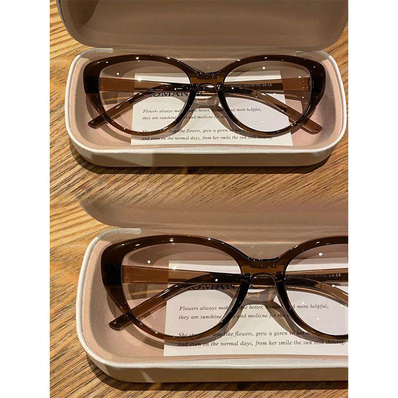 Cat Eye Anti-Blue Light Glasses for Women: Ultra-Light, Natural Look, High-End Tea Color Finish