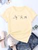 Camiseta Casual de Manga Corta para Mujer con Estampado Animal de Mariposa Libélula Cuello Redondo Ajuste Verano Casual Camisetas de Mujer Tela Suave