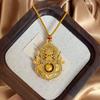 Ancient Style Diamond-Set Four Beauties Gourd Pendant Necklace for Women