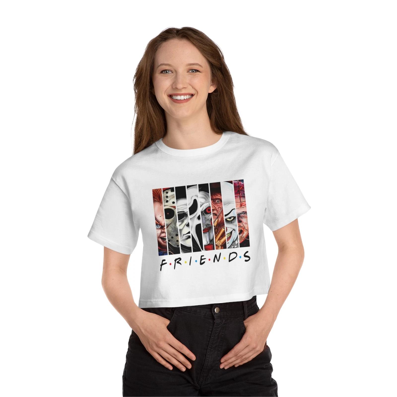 Halloween Friends Cropped T-Shirt L