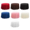 Round Polyester Tablecloth Elegant Solid Color Fabric Table Cloth Decorative Table Cover for Parties Weddings 71" -118