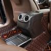 For Mercedes Benz E Class W213 2016-2020 Carbon Fiber Style ABS Plastic Rear Row Armrest Box AC Vent Cover Trim Car Accessories