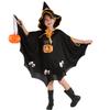 Halloween Cape Cape Children's New Witch Role-playing Show Pumpkin Suit Hat Cape Set