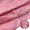 Glitter Polyester Fabric, Iridescent Holographic Stretch Sparkle Fabric for Wedding Party Decoration Clothing Sewing DIY Decor