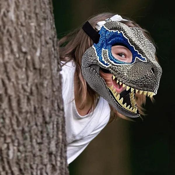 Halloween Drache Dinosaurier Maske Offener Mund Latex Horror Dinosaurier Kopfbedeckung Dino Maske Party Cosplay Kostüm Angst Maske