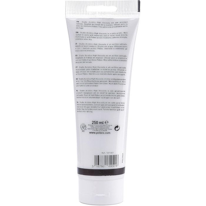 Peinture - Pébéo - Beaux-Arts Studio Acrylique - Blanc Vif - 250 Ml - Satiné