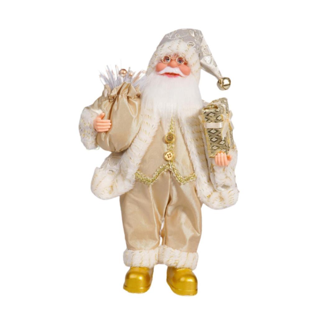 Christmas Santa Claus Figurine Family Kids Toy Doll Toy Gift New Year Gift Decoration for Holiday Party Fireplace Bedroom Decor