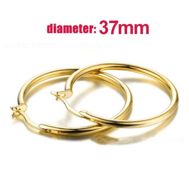 Big Hoop Earrings For Women Minimalist Circle Classic Cartilage Earring Rose Gold Color Hoops Fashion Jewelry Wholesale E780