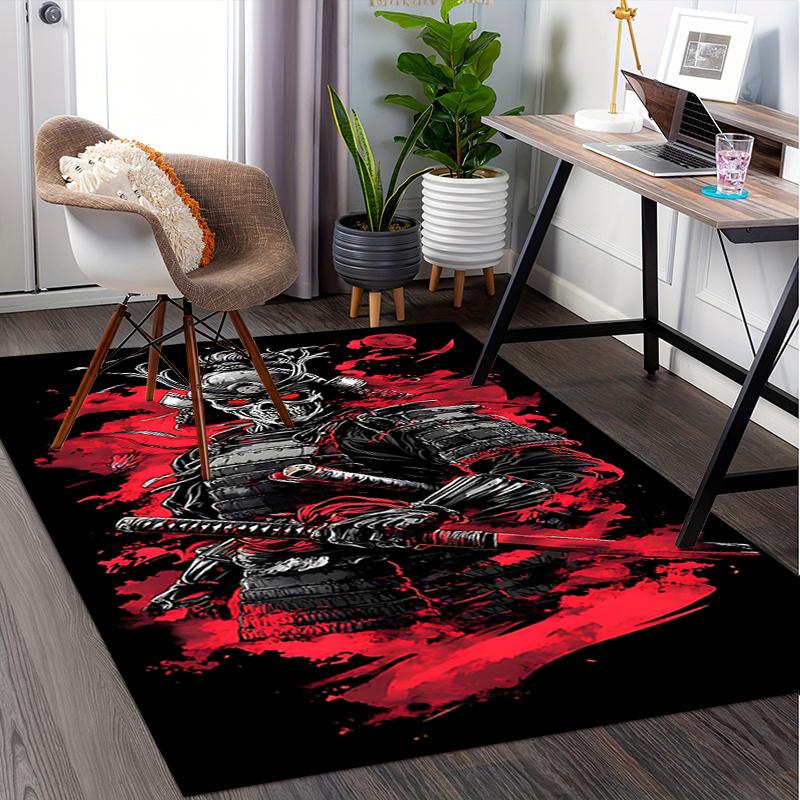 Samurai Warrior Chair Mat Office Carpet for Desk, Home Decor, Sofa Rug, Gift Idea for Any Room