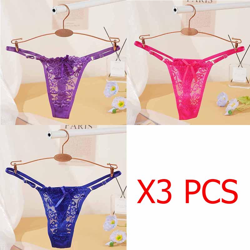 Justerbare blonder-thongs Truser Kvinner Undertøy Sexy Thongs Kvinner Solid Undertøy med lav midje Sømløse Dame Underbukser Undertøy
