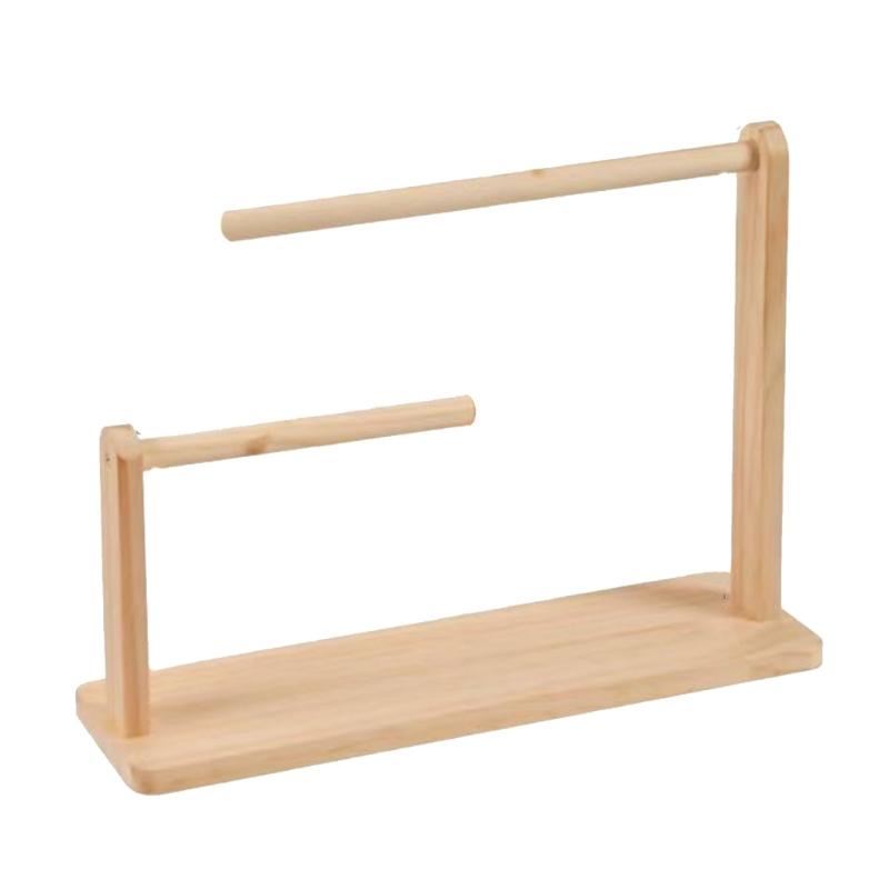 Practical Sustainable Wood Jewelry Storage Display Rack Natural Grains Finish for Tidying Home Office Decoration