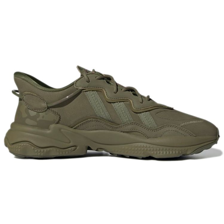 Adidas Originals Ozweego Fabric Synthetic Leather Round Toe Lace-Up Slip-Resistant Durable Low-Top Lifestyle Casual Shoes Unisex sneaker GY9020